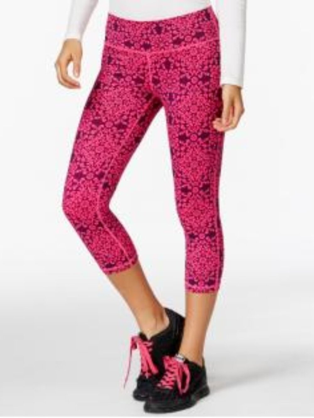 Ideology Womens Printed Cropped Leggings